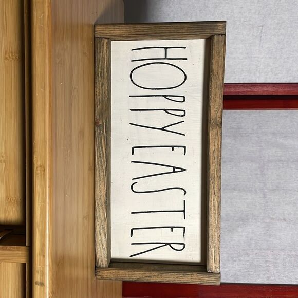 Hoppy Easter Wooden Free Standing Holiday Decoration - Picture 2 of 13